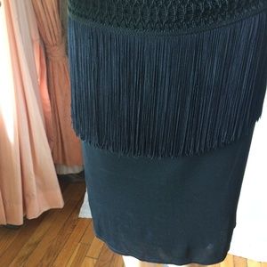 Versace Vintage Gianni Black Layered Fringe